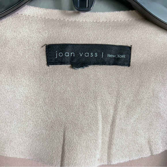 Joan Vas faux suede jacket 2X blush pink longline cascade cardigan capsule - Picture 8 of 8